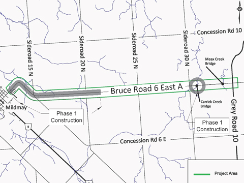 Bruce Road 6 Construction Map