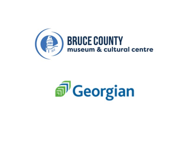 Logos for Bruce County Museum and Cultural Centre and Georgian College.